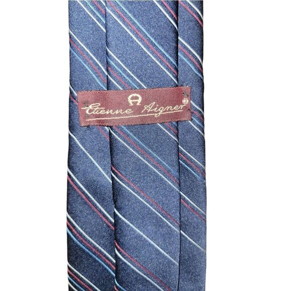 Vintage Etienne Aigner Navy Tie - Picture 6 of 8